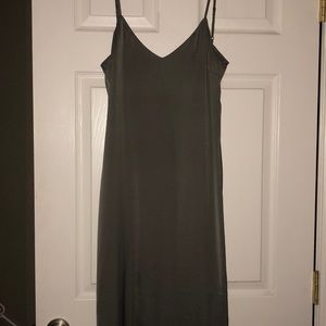 Satin evergreen dress